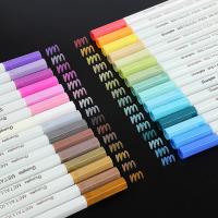 hot！【DT】 10 Color Permanent Paint Pens for Fabric Canvas Painting Card Making Metal and Ceramics Glass