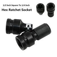 1Pcs Ratchet Socket 1/2 Inch Square To 1/4 Inch Hex Adapter Spanner Impact Wrench Socket Set Drive Converter Quick Release Tool