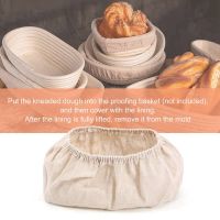 10Pcs Oval Shape Bread Proofing Basket Cover Natural Rattan Baking Dough Sourdough Proofing Basket Cloth Liner