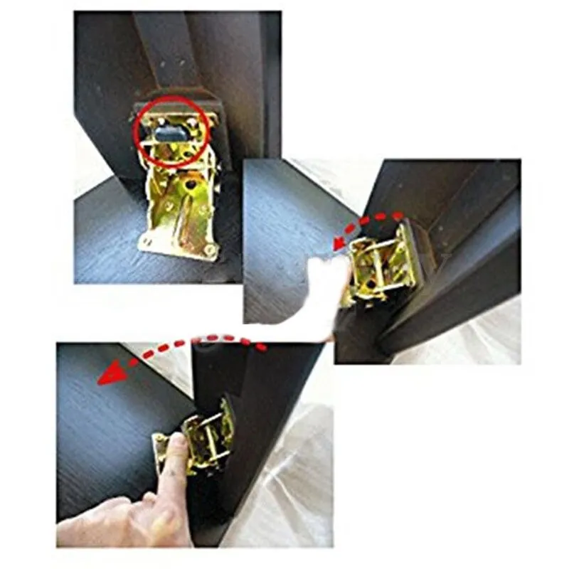 90 Degrees Self-Locking Folding Hinge Dining Table Lift Support Connection  Cabinet Hinges Furniture Hardware Accessories