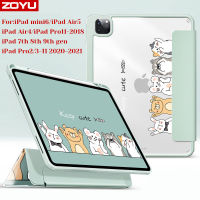 ZOYU เคส iPad เคสแม่เหล็กแบบถอดออกได้,เคสการ์ตูนน่ารักพร้อมช่องใส่ปากกาสำหรับ iPad 2022 Air5 iPad Air4 Pro 11 2020 2021 Mini 6 iPad 7th 8th 9th Pro11 2018เคสไฮบริดพร้อมช่องแยกแม่เหล็กเคสกันกระแทกฝาปิดแท็บเล็ตป้องกัน