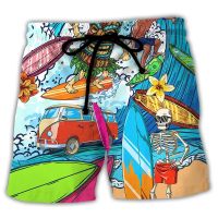 Mens Swimwear Shorts Printed Surfing Board Pants Kids Beach TrunksQuick Drying Hawaii Boys Trunks