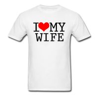 2018 Simple Letter Print T Shirt For Couple Lover I Love My Wife Fashion Cotton Tee Shirts Small Size Valentines Day T-Shirt