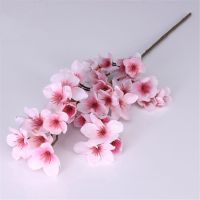 【DT】 hot  Silk Cherry Blossom Simulation Branch Artificial Flowers Sakura Fake Flower For Wedding Decor DIY Props Party Christmas Ornament