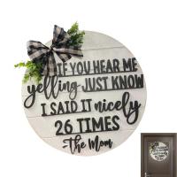 Wall Hangings Welcome Sign Wall Hangings Welcome Sign Front Door Sign Outdoor Decor Wall Sign with Funny Quote If You Hear Me Yelling Join Me Door Hangins Wooden way