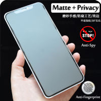 (ร้อน) Anti Spy Privacy Matte Frosted กระจกนิรภัยสำหรับ 11 12 13 14 Pro Mini X XR XS Max 6 6S 7 8 Plus SE 2020ป้องกันหน้าจอ