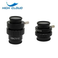 SZM CTV 1/2 1/3 1X Adapter 0.3X 0.5X C mount Lens Adapter For Trinocular Stereo Microscope HDMI VGA USB Video Camera