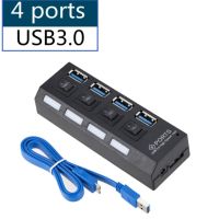 USB ฮับ USB 3.0ฮับยูเอสบี3.0ที่พ้วง USB แยก USB 3แฮบใช้อะแดปเตอร์จ่ายไฟพอร์ต4/7ตัวขยายหลายพอร์ต2.0ฮับ USB3พร้อมสวิตช์สำหรับพีซี