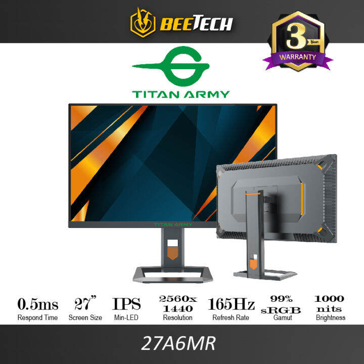 TITAN ARMY 27 inch Mini-LED QHD 2K 165Hz 0.5ms Fast IPS HDR1000 ...