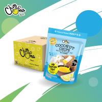 มะพร้าวกรอบพร้อมดิปทุเรียน 65กรัม (24ซอง/1ลัง) / Coconut Chips with Durian Dip 65g (24Bags/1Carton) (ยี่ห้อ ชิมมะ, Chimma Brand)