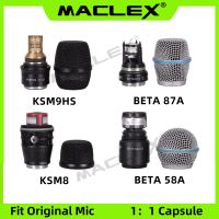 MACLEX Wireless Microphone Capsule Condensor Beta87A Beta 58 KSM9HS Fit Shure Hand Microfone Capsula KSM8 Mic Core