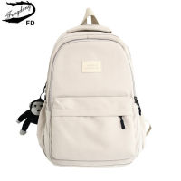 Fengdong high school backpack student simple style Waterproof Nylon Backpack School bags for women College Student Laptop Bag