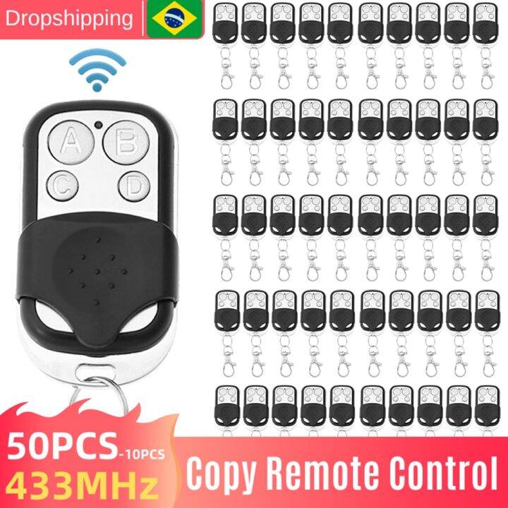 50-10pcs-433mhz-copy-remote-control-4-buttons-universal-electric-garage-door-gate-opener-remote-duplicator-car-came-remotes