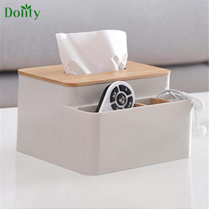 Dolity Desktop Organizer Multifunction Tissue Box for Dining Room ...