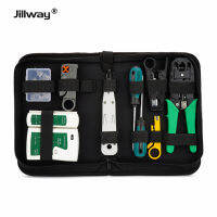 Jillway เครือข่ายเคเบิ้ลซ่อมบำรุงรักษาชุดเครื่องมือชุด RJ45RJ11 Cat5eCat6เคเบิ้ลทดสอบทดสอบ C Rimper จีบ S Tripper ตัดชุด