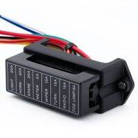 2X 8 Way DC32V Circuit Blade FuseBox FuseBlock FuseHolder ATC ATO 2-Input 8-Ouput Wire for Bus Ship Trailer Car Coat