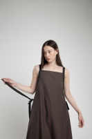 ชุดให้นม Poco Maxi Dress (Dark Brown)