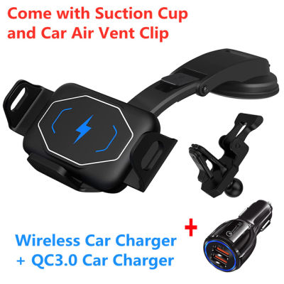 15W Automatic Clamping Car Wireless Charger for Samsung Galaxy Z Fold 3 2 Note20 S20 iPhone 13 12 11 Air Vent Mount Phone Holder