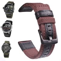 ✐ HENGRC Nylon Watch Strap Band Men Sport 20 22 24mm Black Green Coffee Watchbands Stainless Steel Buckle Clasp Accessories