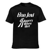 Bon Jovi Slippery When Wet Album Hot Sell Diy Customized MenS Casual Tee