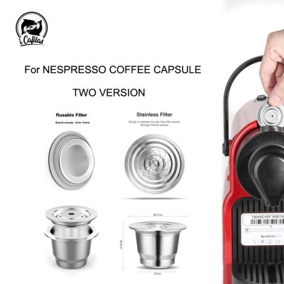 【YF】 ICafilas para Nespresso Cápsula Recarregável Cápsulas Reutilizáveis De Aço Inoxidável Pod Filtro Café Colher Café Tamper