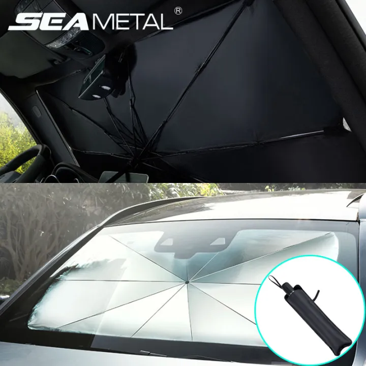 79×145cm Car Sun Shade Protector Parasol Auto Front Window Sunshade Covers Car Sun Protector Interior Windshield Protection Accessories
