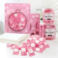▤ Washcloths Napkin Towelettes Makeup Moistened Tissues Face Cleansing Wipes Tablets Tissue Disposable Compressed Towel