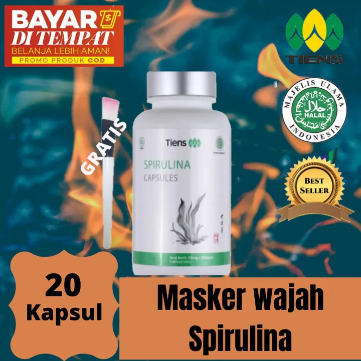 TIENS Masker spirulina Herbal isi 20 kapsul promo spesial toko FAUZI