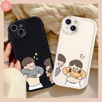 [Free Shipping]  FASHION WOW เคสโทรศัพท์มือถือ ซิลิโคนนิ่ม กันกระแทก ลายกล้ามเนื้อหน้าท้อง เหมาะกับคู่รัก แบบสร้างสรรค์ สําหรับ IPhone 7Plus XR 11 14 13 12 Pro Max X XS Max 7 8 6 6s Plus SE 2020