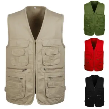 Men's Casual Outdoor Vest Zip-up Jacket Quick Dry Work Travel Cargo Jacket  Multi Zipper Pockets Light Waistcoat (4X-Large, Army Green 01) - Walmart.com