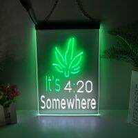 Canhon It S 4 20 Sowhere High Life 2 Color Display-LED Neon Sign Wall Art For Home,Room,Bedroom,Office,Farmhouse Decor