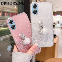 DKHORSING 2023ใหม่เคสใสลายกระต่ายประดับพลอยเทียม A78 OPPO 5G เคสโทรศัพท์ซิลิโคนนิ่มระยิบระยับ OPPOA78ฝาหลังรูปการ์ตูนแวววาว