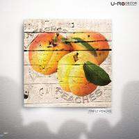 U-RO DECOR รุ่น TRIPLE PEACHS ภาพพิมพ์ ขนาด 70x70ซม.