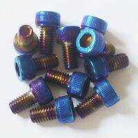 M4 Allen Knurled Bolt Stainess Steel Material Burnt Blue Titanium Round Cap Screw Full Thread Pitch Fasteners