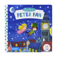 First stories busy series paperboard Book Peter Pan Peter Pan paperboard book operation activity book childrens English Enlightenment parents and children aged 1-5 read English original imported childrens books