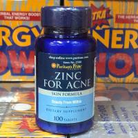 Puritan Zinc For Acne ซิ้งวิตามินลดสิว 100 เม็ด Exp.07/2025