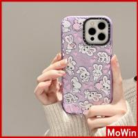 Mowin - เข้ากันได้สำหรับ เคสไอโฟน เคสไอโฟน11 สำหรับ iPhone 14 เคส หนา เคสนิ่ม เคสใสกันกระแทกการ์ตูนกระต่ายสีม่วงสำหรับ 13 12 M