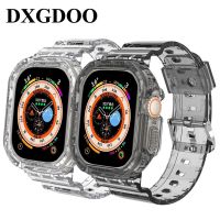 Dxgdoo สายนาฬิกาข้อมือซิลิโคนใส สําหรับ Apple Watch 8 49 มม. iWatch Series 8 7 45 มม. 44 มม. Correa 【QYUE】