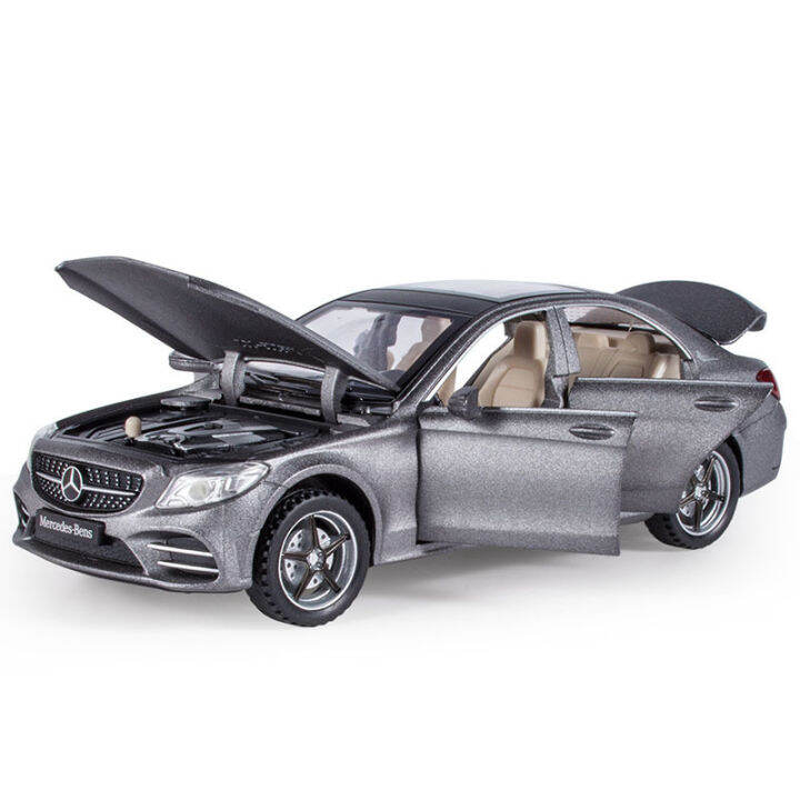 ใหม่132-benz-c260l-die-cast-miniature-รุ่นรถยนต์โลหะผสมโลหะรถดึงกลับ6ประตูเปิดของขวัญเด็ก-toy