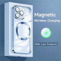 การชุบด้วยไฟฟ้า Magnetic Case for 12 mini/ Pro/Pro Max แม่เหล็ก โปร่งใส เคส สำหรับ ซองใส่โทรศัพท์