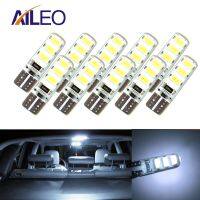 (Premium car)10ชิ้น LED W5W T10 194 168 W5W ซัง6SMD Led ที่จอดรถหลอดไฟอัตโนมัติลิ่มโปรโมชั่นโคมไฟ C An BUS ซิลิกาสดใสสีขาวใบอนุญาตหลอดไฟ