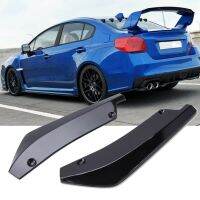 2ชิ้น Bemper Belakang แยกริมฝีปากอเนกประสงค์สำหรับซูบารุ WRX STI Impreza ด้านข้างสปอยเลอร์คานาร์ดเครื่องประดับตกแต่งรถสติกเกอร์กระจายแสง