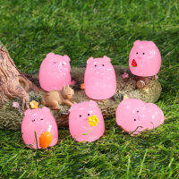 ของขวัญตกแต่งตุ๊กตาหมูสีชมพูเรืองแสงรูปการ์ตูนน่ารักภายในยานยนต์ DIY