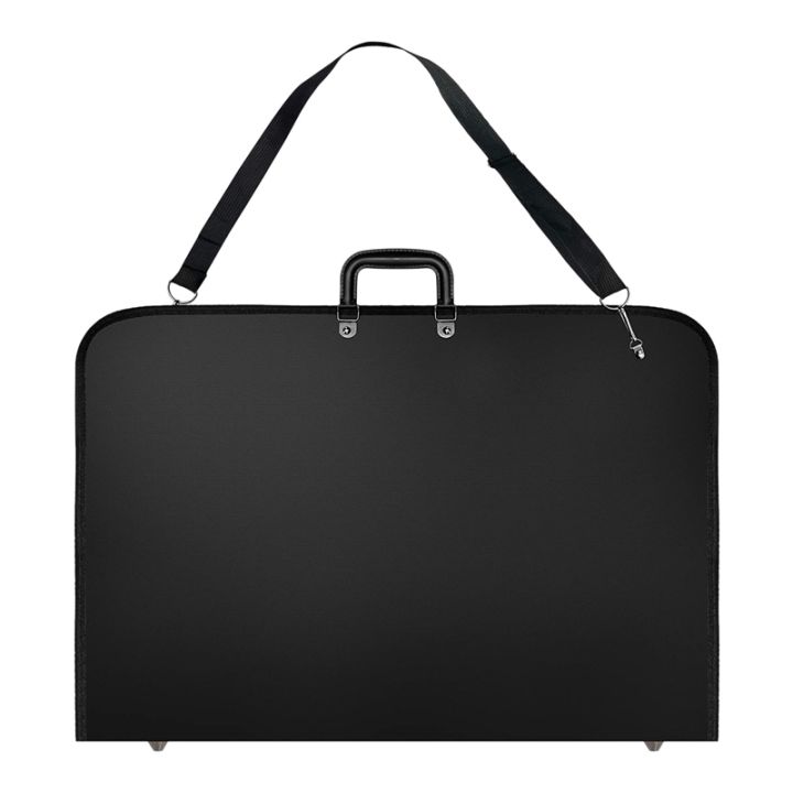 black-art-portfolio-case-artist-carrying-case-artist-portfolios-case-with-shoulder-strap-19x14-7x1-5-inches