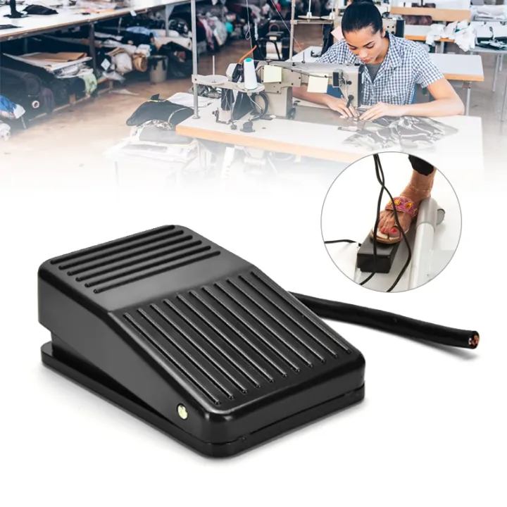 10A 380V Electric Power Pedal Switch Nonslip Metal Momentary Electric