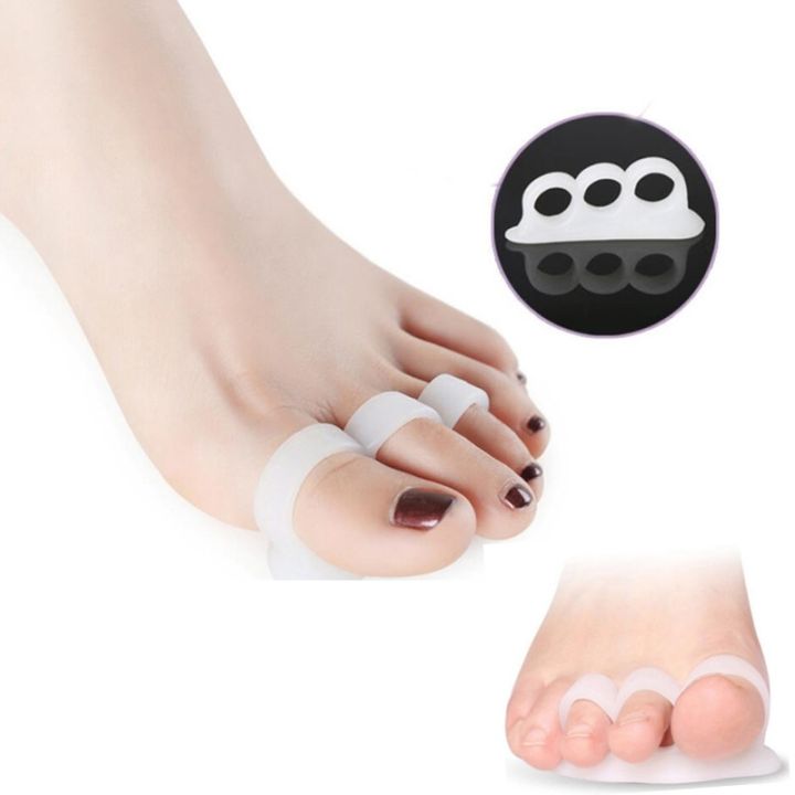 1-2pairs-hammer-toe-cushion-pad-separator-corrector-straightener-splint-pain-relief-tools-white