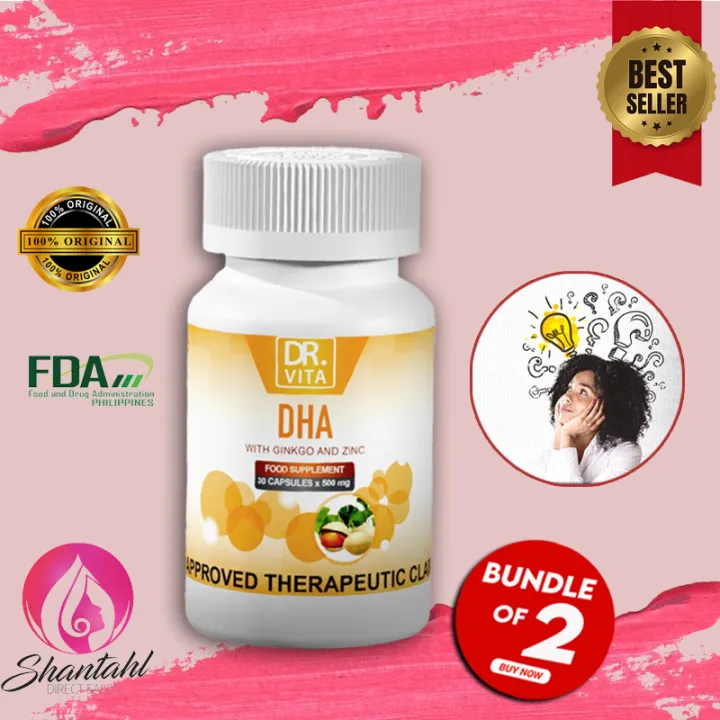 BUNDLE OF 2! Dr. Vita DHA with Ginkgo and Zinc (Elderly), Dr. Vita DHA ...