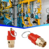 ☜☬◘ 1/4 1/8 Brass Air Compressor Safety Relief Valve Pressure Relief Valve Regulator 120PSI Relief Valve Pressure Piping Tools