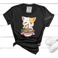 Cool Summer Women Fashion T-Shirts Casual Tops Loose Short Sleeve Japanese Ramen Ladies Pullover Plus Size T Shirts