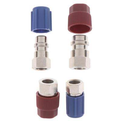 UNI R-12ไปยัง R-134a Retrofit Conversion Adapter Fitting 1/4 SAE Valves Kits